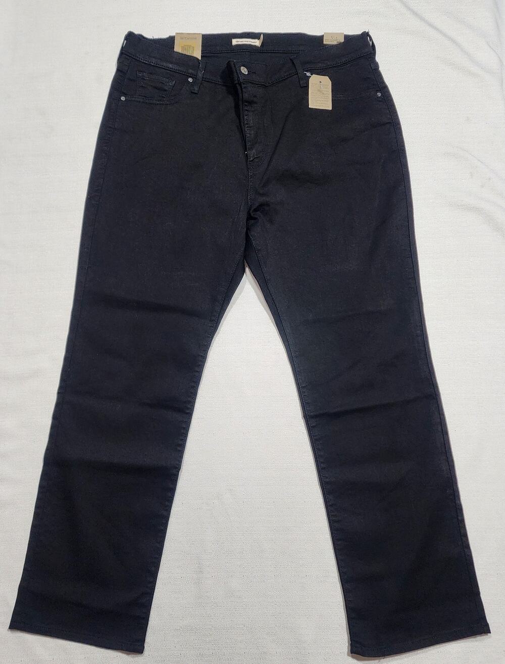 Levi's 724 high rise slim straight jeans size W38''xL42'' women's black